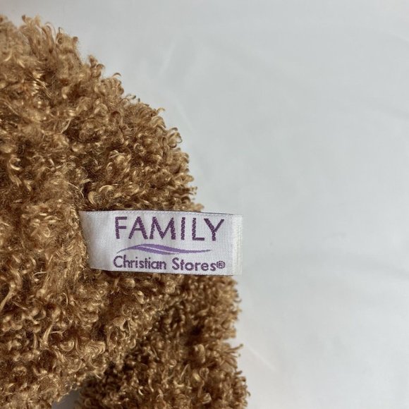 Family Christian Stores Brown Teddy Bear 12” Plush Curly Fur James Fund w/Tags - Picture 7 of 10